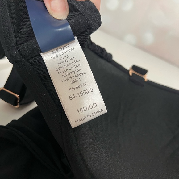 GABI FRESH Black Swim Top 16 D/DD - Picture 10 of 10